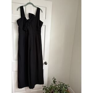 Wide Leg Pant Suit Women's Size Large Black Sleeveless NWOT